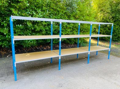 15ft Racking Shelving Triple Bay Storage Garage And Warehouses For Sale ...