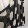Black white polkadot Occasion dress size 12 100% Silk Postage included Image 4