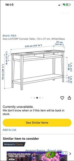 console table