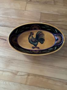 Vintage Susan Winget Artwork Oval Dish