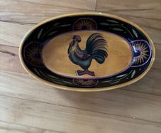 Vintage Susan Winget Artwork Oval Dish