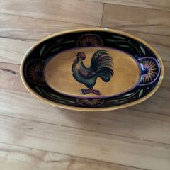 Vintage Susan Winget Artwork Oval Dish