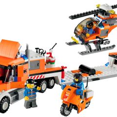Lego City 7686: Helicopter Transporter (2009) 100% Complete (NO BOX)