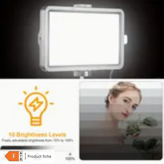 6182 ZOMEI 8-Inch Dimmable LED Photography Lighting Kit with 5600K USB Video Lights, 58-Inch Tripod Stand & Color Filters - 6182