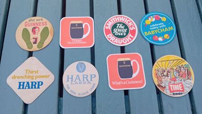 Vintage beer mats