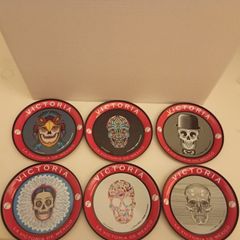 Victoria Metal Beer Coasters