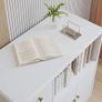 Kitchen Cupboard, White Kitchen Storage Cabinet with Doors, Microwave Counter and Adjustable Shelves, Modern Sideboard for Dining Room, Living Room, 90 x 40 x 82 cm Image 4