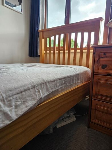 Single Bed Frame and Mattress