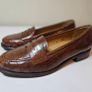 Amberone Spanish leather brown croc style Fresa low heel size UK 3.5 EU 36.5 brand new & boxed Image 2
