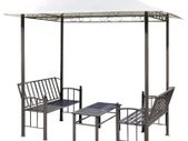 Garden Pavilion with Table and Benches 2.5x1.5x2.4 m
