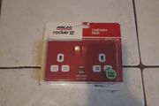 cherry red double switch socket with usb ports