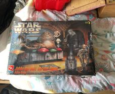 vintage Starwars Jabba the hutt throne room action scene