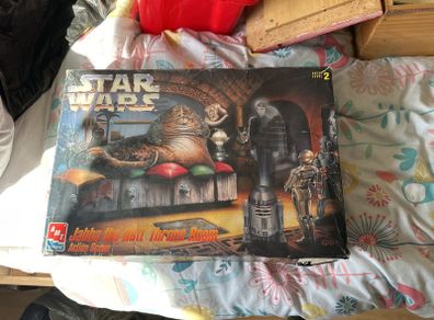 vintage Starwars Jabba the hutt throne room action scene