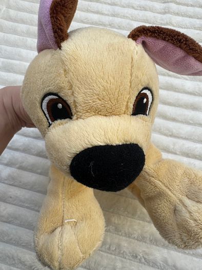 Lego Duplo Dog Plush 2009 Beige & Brown approx. 24 cm. Used Please see photos