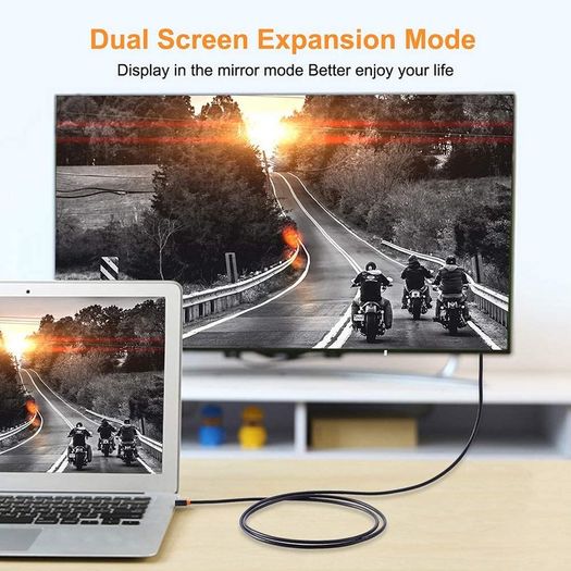 Cabletime 2M Mini DisplayPort (Thunderbolt) to HDMI 1080P Male (Video-Audio) TV (Gold-Plated) Cable (Black) (Brand New/Warranty)