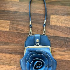 Vintage Faux Leather Rose Purse