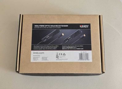 Lindy 38179 300m Fibre Optic HDMI 2.0 18G 4K60 Extender  Brand New