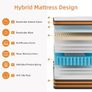 5FT King Size Mattress, 10 Inch 9 Zone Orthopedic Mattresses, King Mattress Gel Wave Memory Foam Pocket Sprung Hybrid Mattress for Pressure Relief Motion Isolation & Edge Support, 150x200x25cm Image 4
