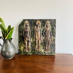 Ceramic Artwork on Stone 38.5 x 36.5 cm