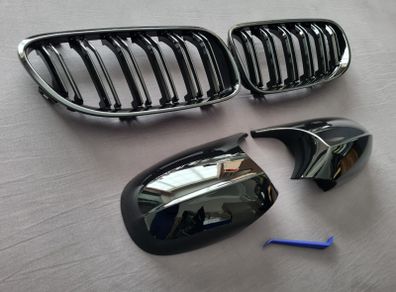 BMW 3 Series E92 E93 Lci Kidney Grilles & Mirror Covers Set Brand New