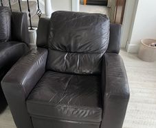 reclining sofa and armchair