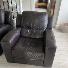 reclining sofa and armchair