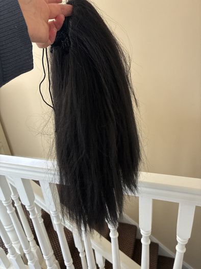 Black Drawstring Ponytail Hair Extension 40 cm