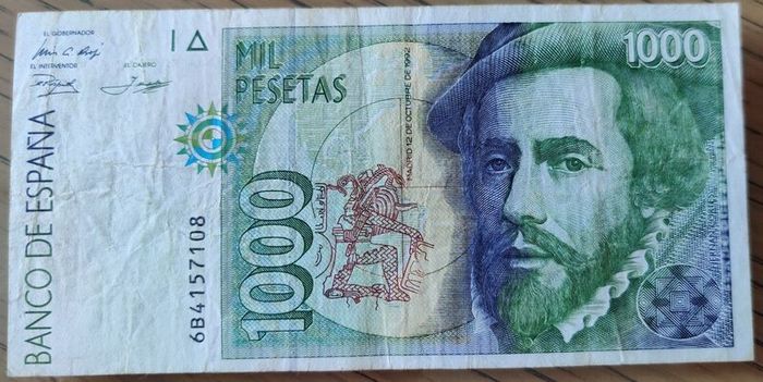Spain 1000 Pesetas 1992 P 163