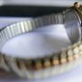 Ladies Easy Read Watch Pelex, Gold Expander Bracelet & Gold Easy Read Dial New Battery Image 5