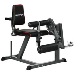 Seated Leg Extension and Curl Machine, Adjustable Leg Raise Machine and Curl Machine with Plate Loaded for Hip, Thigh, Lower Body Workout