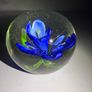 Glass Paperweight - Blue Crocus Flower Image 3