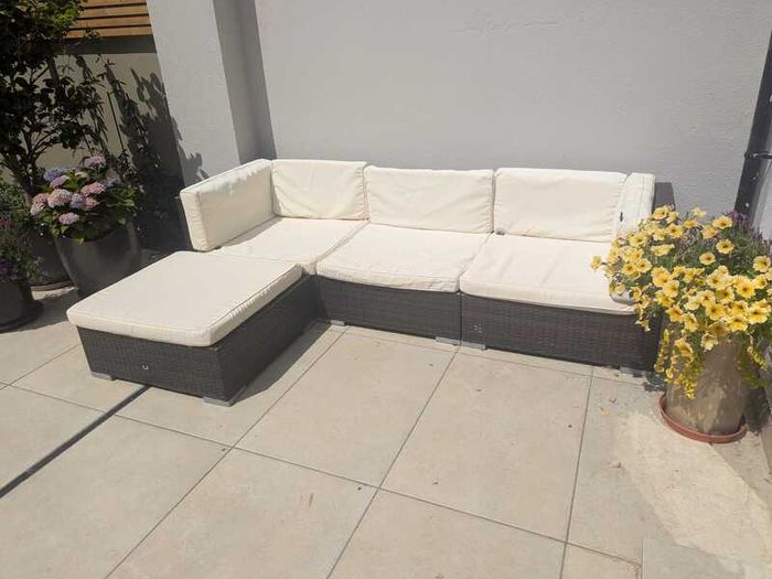 Rattan Cube Corner Lounge Set