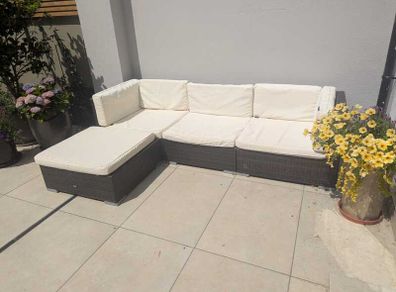Rattan Cube Corner Lounge Set