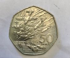 UK 1994 50p Coin D-Day 50th Anniversary Normandy Landings