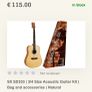 3/4 size Acoustic Guitar, Tuner and Case Image 5