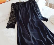 Jasmine Black Dress with Lace - Size 14