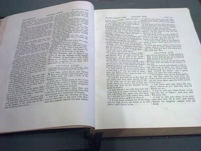 Large leather bound Bible from Dr. Durdin Charity Carlow