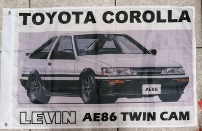 Toyota Corolla Levin AE86 twin cam flag.
