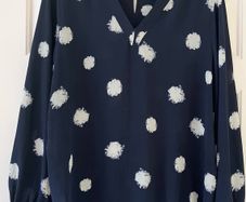 Size 14 Navy&Cream Blouse by Marks&Spencer