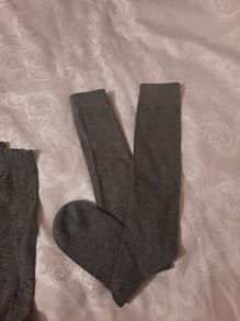 long grey school socks