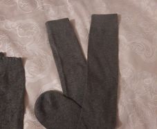 long grey school socks
