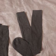 long grey school socks