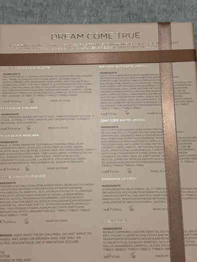 sosu cosmetics dream come true makeup gift set new