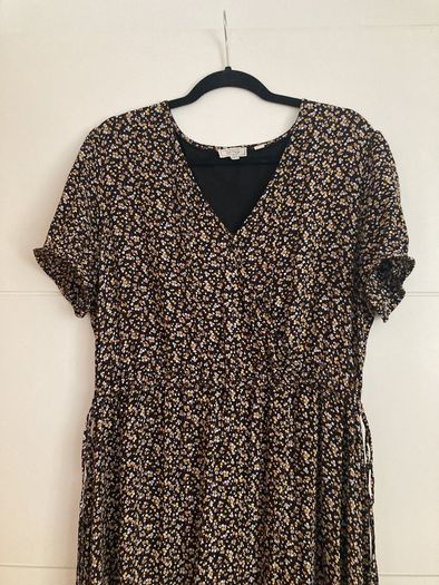 Fat Face black floral dress