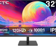 KTC Flat 32 Inch Monitor, QHD 1440P 2K 120Hz (OC) IPS Large Computer Monitor, Ultra Thin Bezels, Anti-Blue Light, HDR10, 103% sRGB, 86% DCI-P3, 350 Nits, 3ms MPRT,