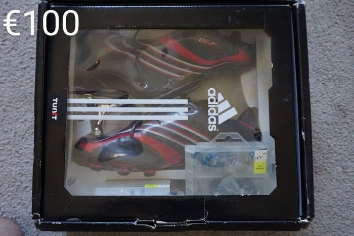 Football Boots Adidas F50.6 Tunit Grey/Red (2006) Size 7UK ALL