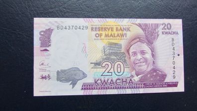 Malawi 2016.South East Africa.20 Kwacha.Uncirculated Banknote.
