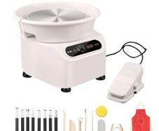 Pottery Wheel, 10 inch Pottery Forming Machine, 350W Electric Wheel for Pottery with Foot Pedal