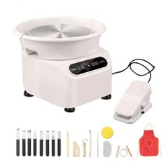 Pottery Wheel, 10 inch Pottery Forming Machine, 350W Electric Wheel for Pottery with Foot Pedal