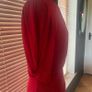 Red maxi dress. Image 3